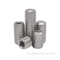 Acero inoxidable DIN913 DIN914 DIN915 DIN916 Tornillo de arbustero de la cabeza del zócalo hexagonal Tornillo con punto de cono